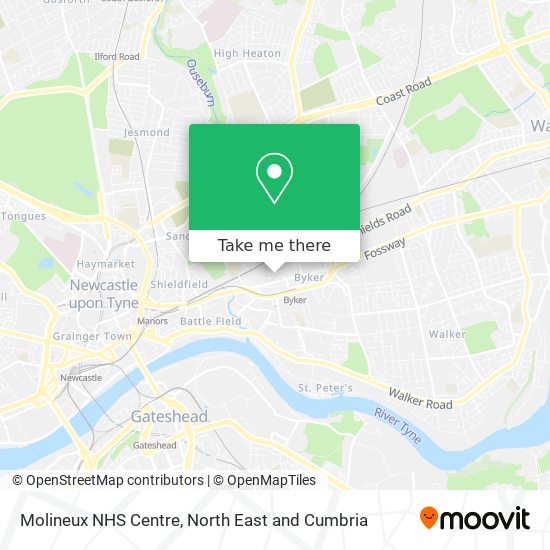 Molineux NHS Centre map