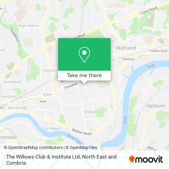 The Willows Club & Institute Ltd map
