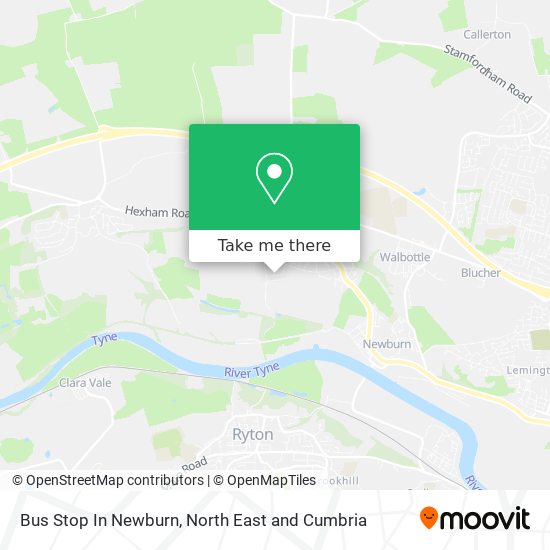 Bus Stop In Newburn map