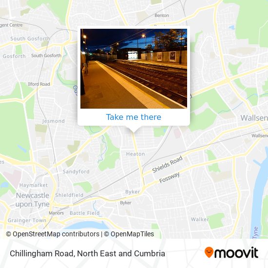 Chillingham Road map