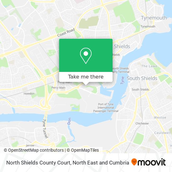 North Shields County Court map