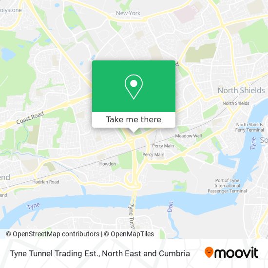 Tyne Tunnel Trading Est. map