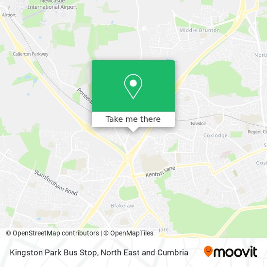 Kingston Park Bus Stop map