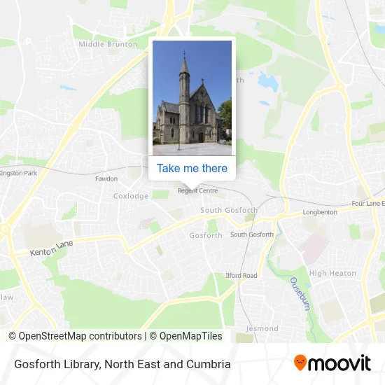 Gosforth Library map