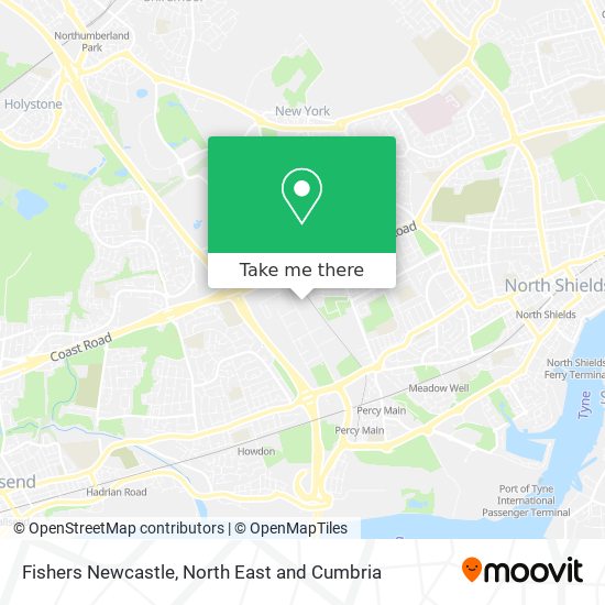 Fishers Newcastle map
