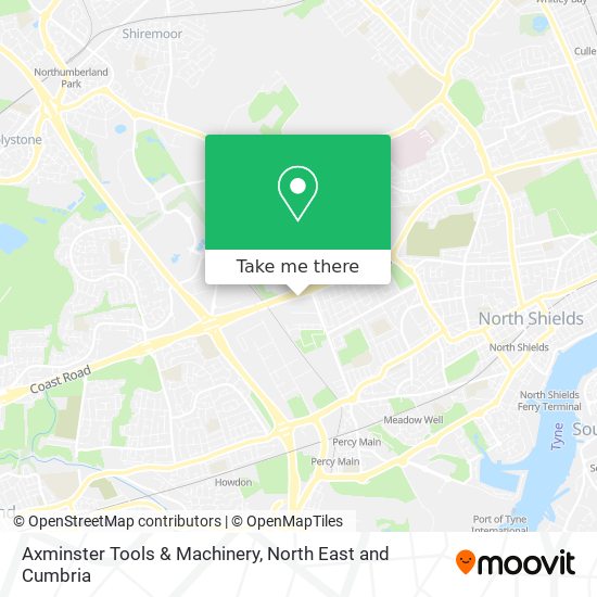 Axminster Tools & Machinery map