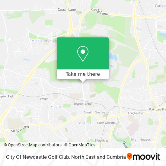 City Of Newcastle Golf Club map