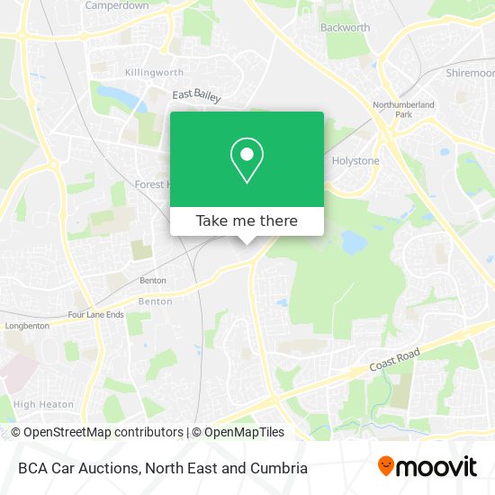 BCA Car Auctions map