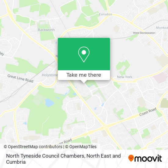 North Tyneside Council Chambers map