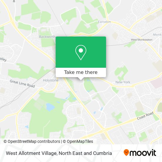 West Allotment Village map