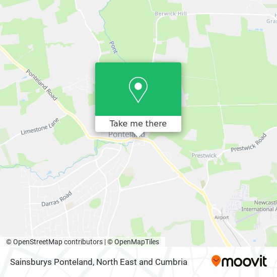 Sainsburys Ponteland map