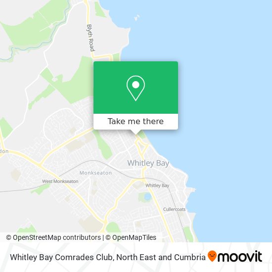 Whitley Bay Comrades Club map