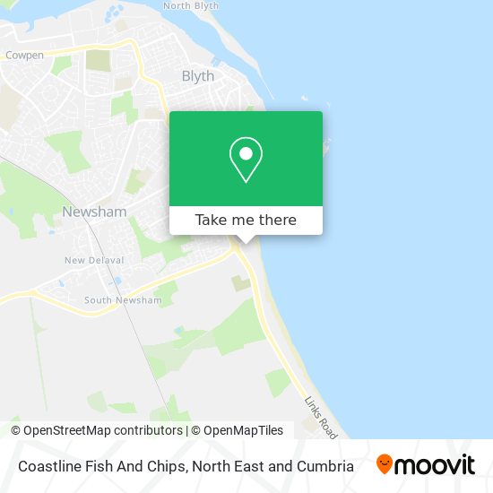 Coastline Fish And Chips map