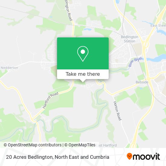 20 Acres Bedlington map