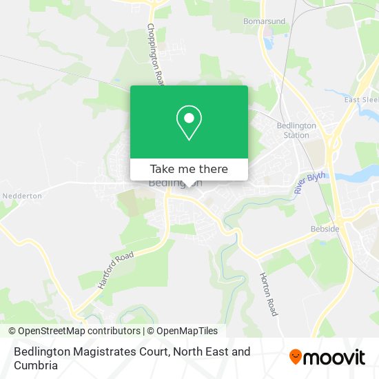 Bedlington Magistrates Court map
