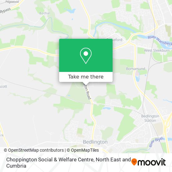 Choppington Social & Welfare Centre map