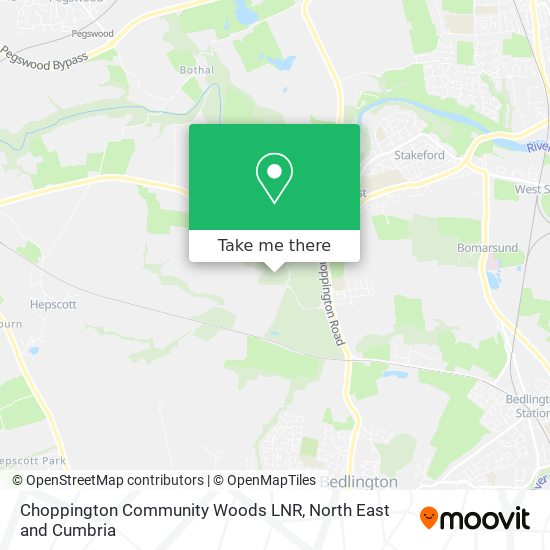 Choppington Community Woods LNR map