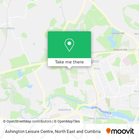 Ashington Leisure Centre map