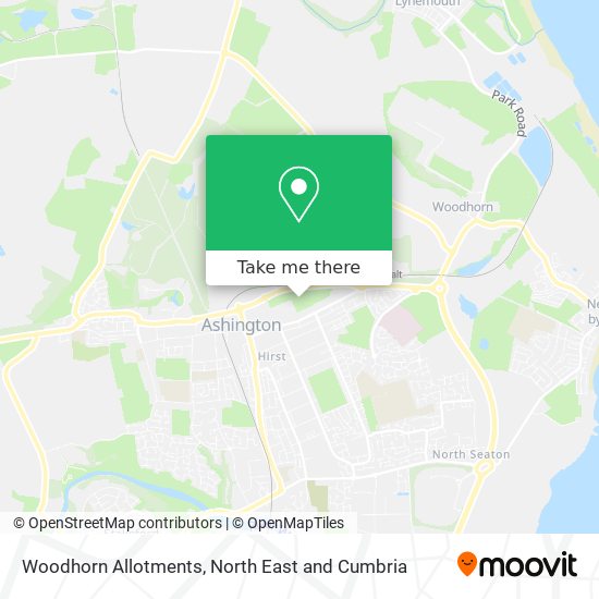 Woodhorn Allotments map