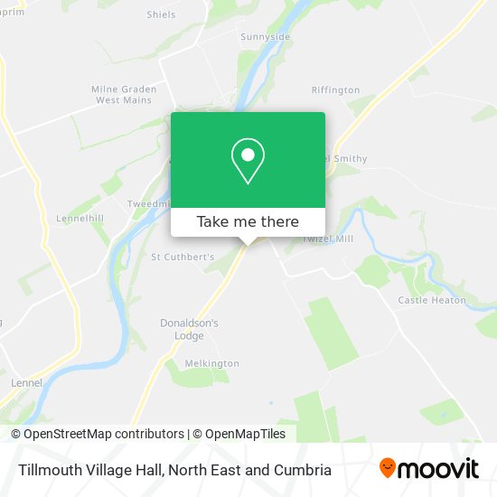 Tillmouth Village Hall map