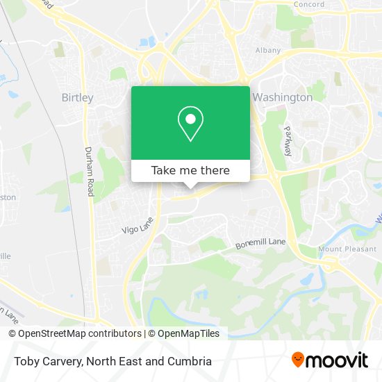 Toby Carvery map