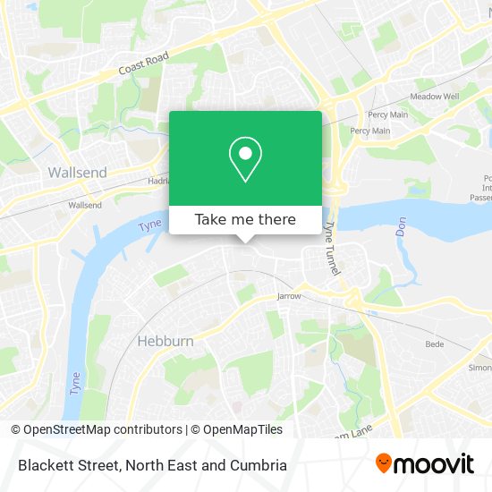 Blackett Street map