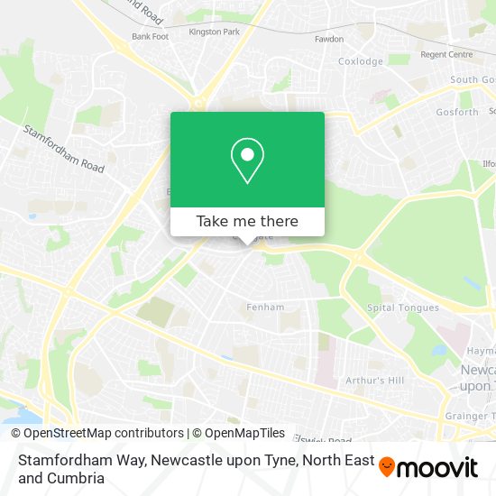 Stamfordham Way, Newcastle upon Tyne map