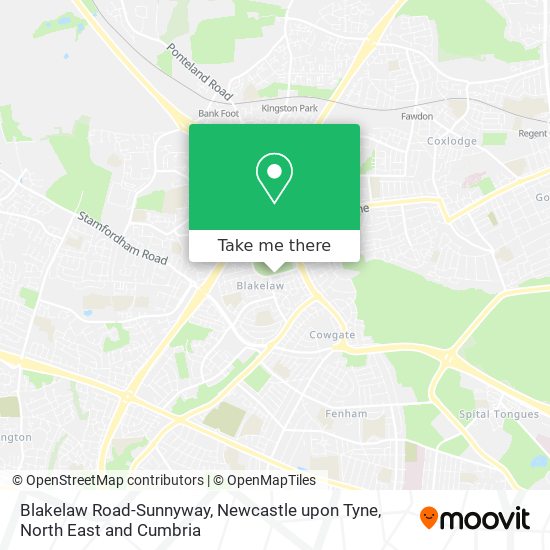 Blakelaw Road-Sunnyway, Newcastle upon Tyne map