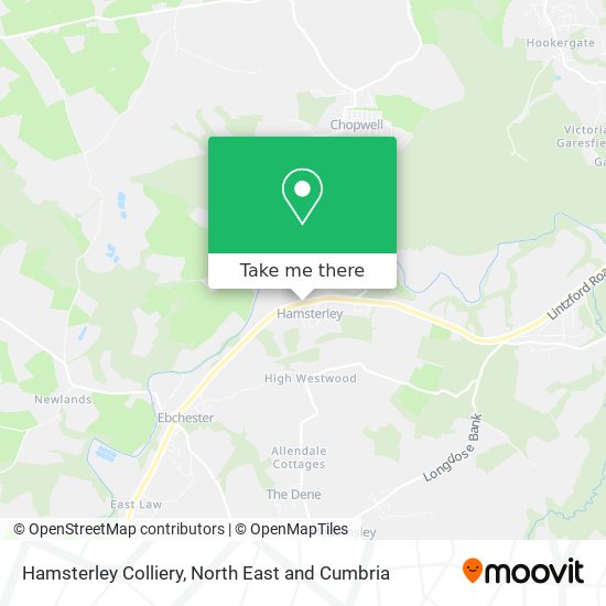 Hamsterley Colliery map