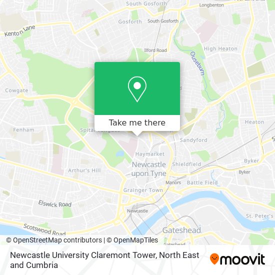 Newcastle University Claremont Tower map