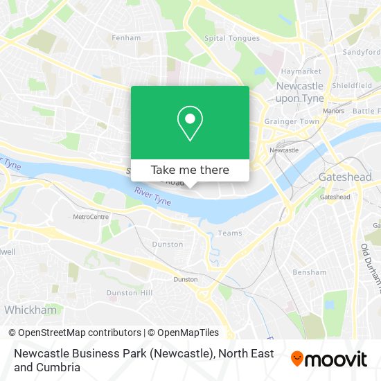 Newcastle Business Park map