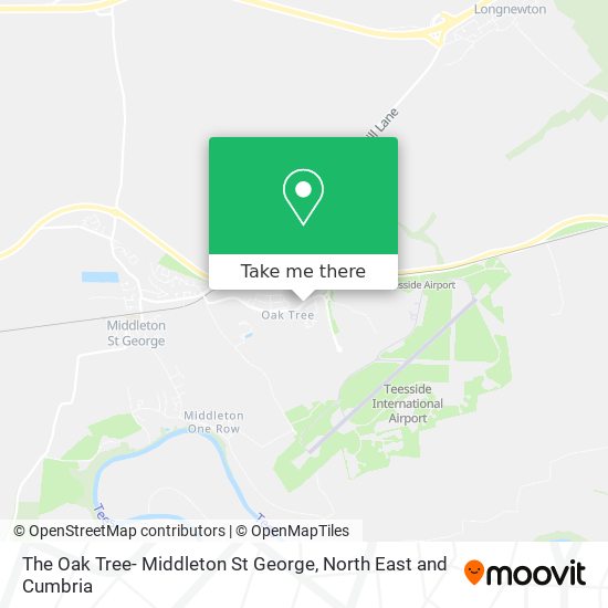 The Oak Tree- Middleton St George map