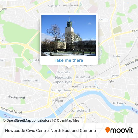 Newcastle Civic Centre map
