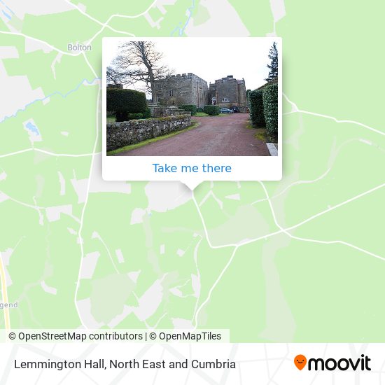 Lemmington Hall map