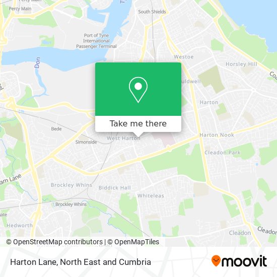 Harton Lane map