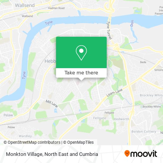 Monkton Village map