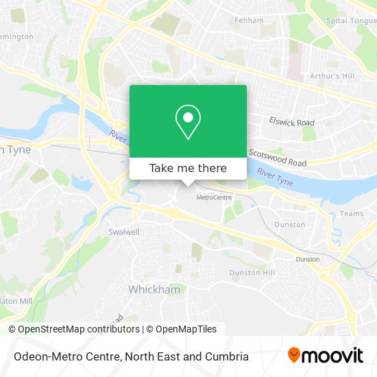 Odeon-Metro Centre map