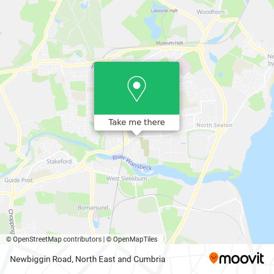 Newbiggin Road map