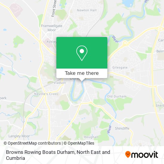 Browns Rowing Boats Durham map