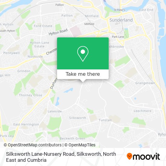 Silksworth Lane-Nursery Road, Silksworth map