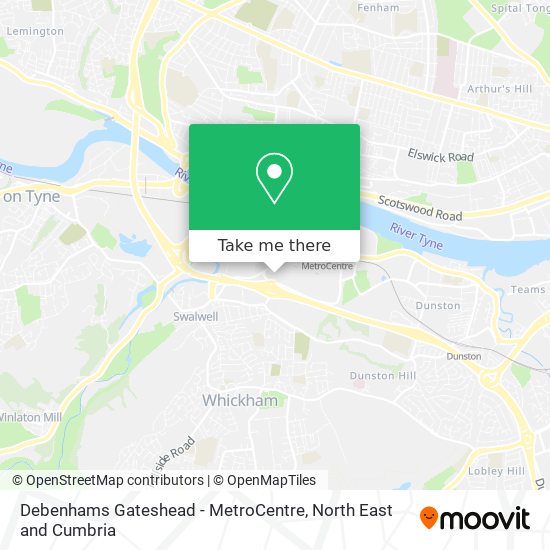 Debenhams Gateshead - MetroCentre map