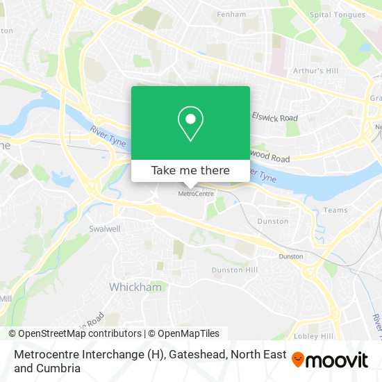 Metrocentre Interchange (H), Gateshead map