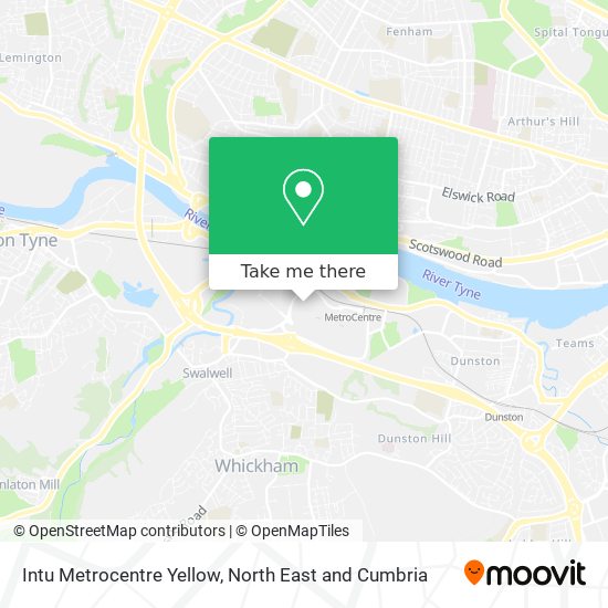 Intu Metrocentre Yellow map