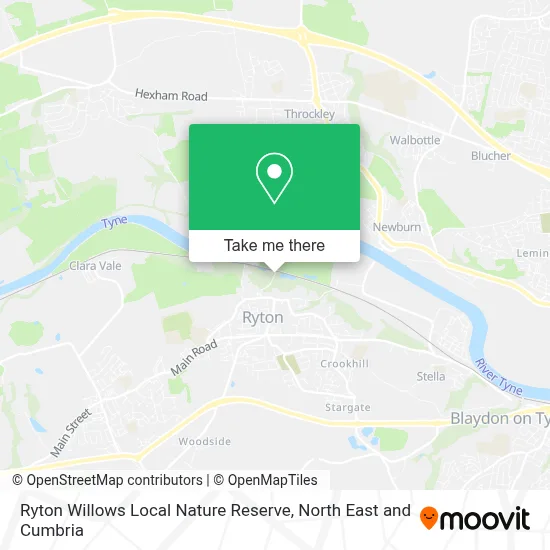 Ryton Willows Local Nature Reserve map