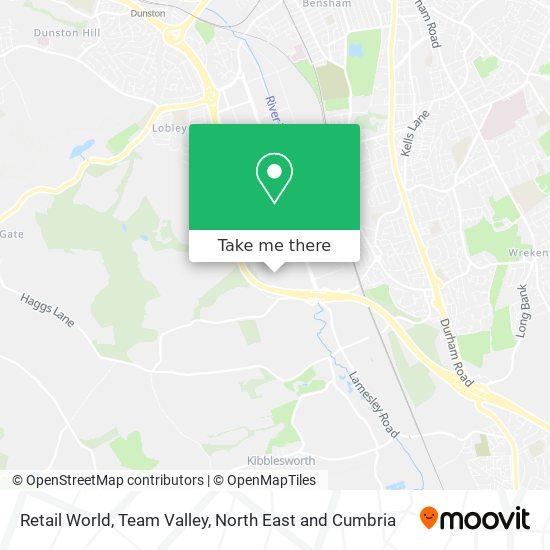 Retail World, Team Valley map