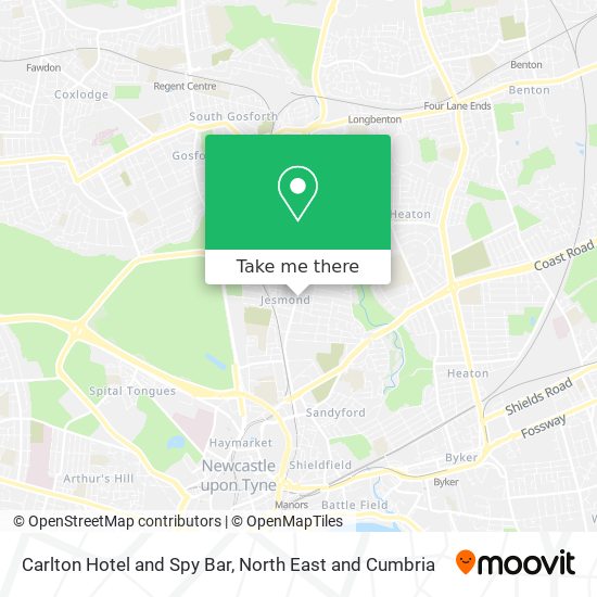 Carlton Hotel and Spy Bar map