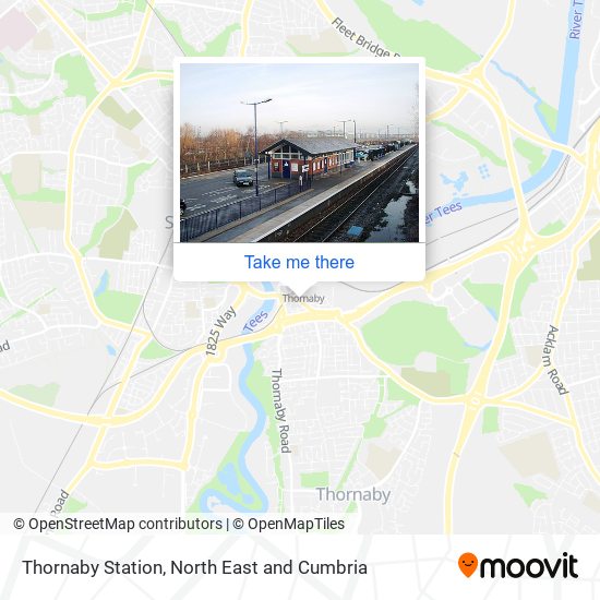 Thornaby Station map