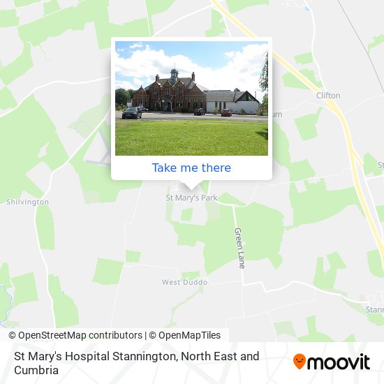 St Mary's Hospital Stannington map