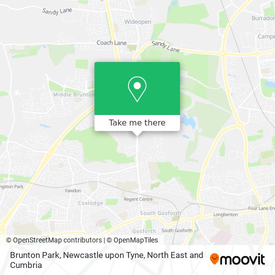 Brunton Park, Newcastle upon Tyne map