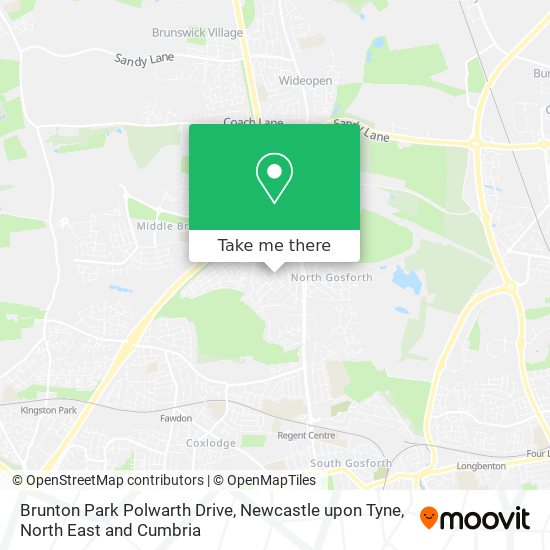 Brunton Park Polwarth Drive, Newcastle upon Tyne map